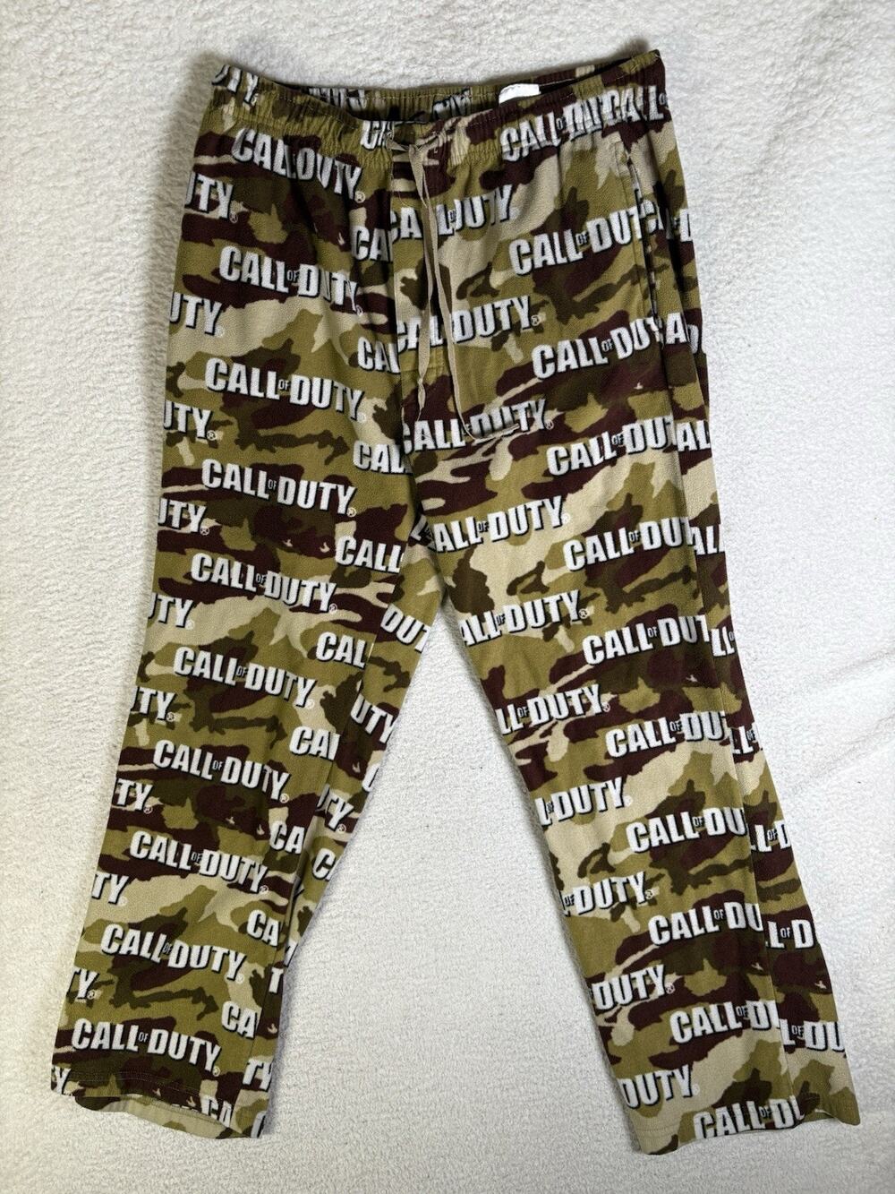 Call of Duty Pajama Pants Mens 31x30 Camo 2011 Y2K Drawstring Pockets Fleece